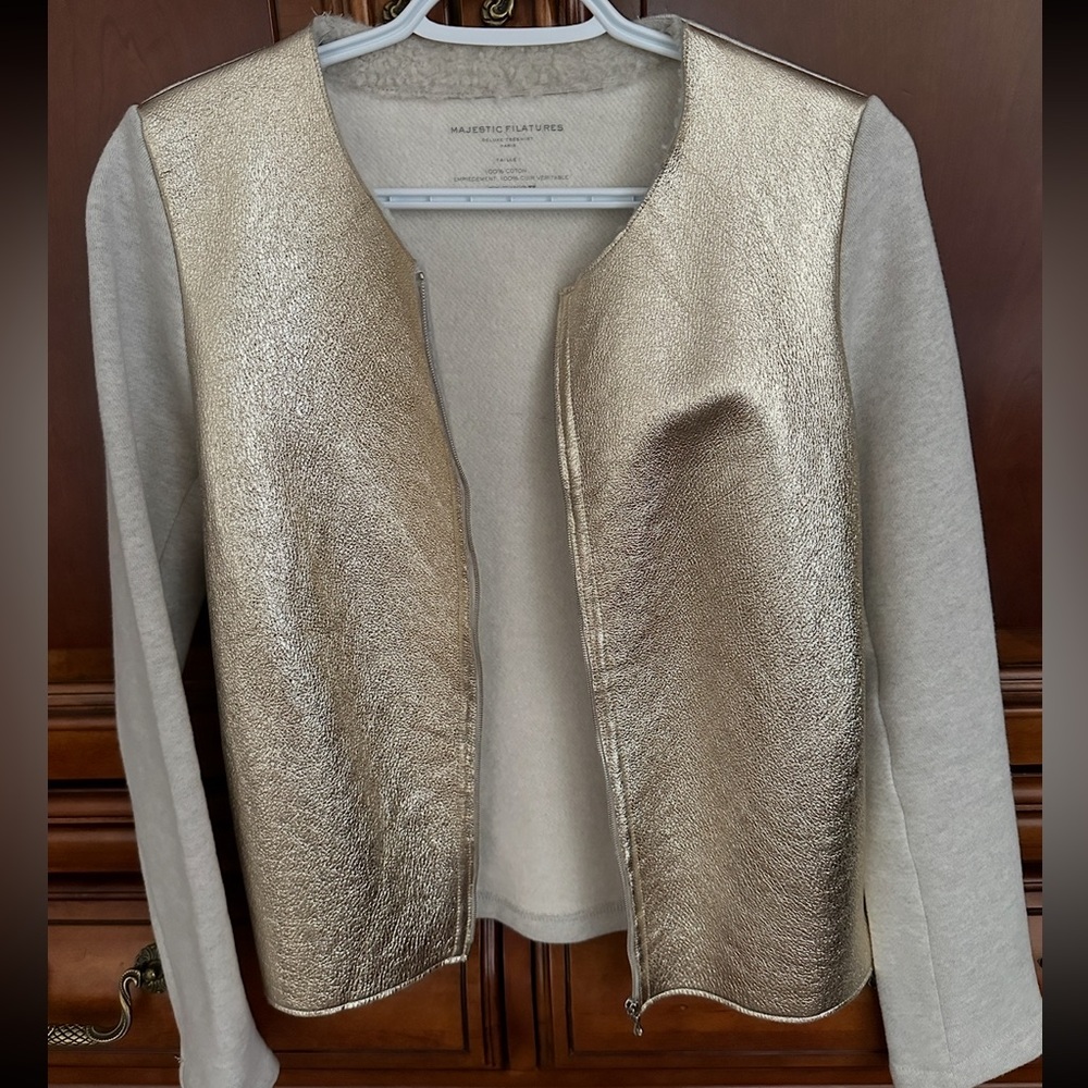 Majestic Filatures PARIS
Metallic Leather-Front Jacket (Designer Size 1)
Gold - Picture 2 of 15